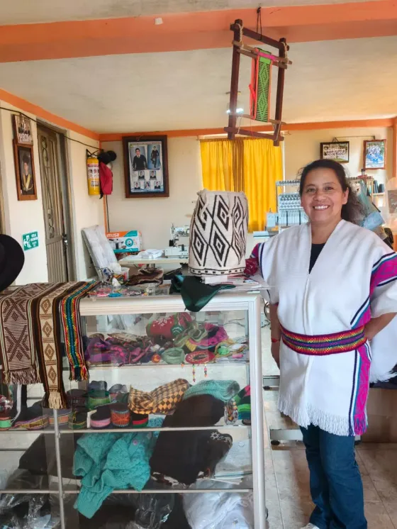 Interior del taller de TejiArtes Mueses